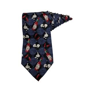 Tabasco Sauce Logo Bottles Mushrooms Garlic Peppers Novelty Necktie Silk